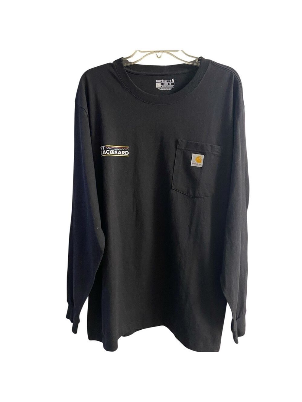 Carhartt loose fit Black Long Sleeve Tee heavy duty Large